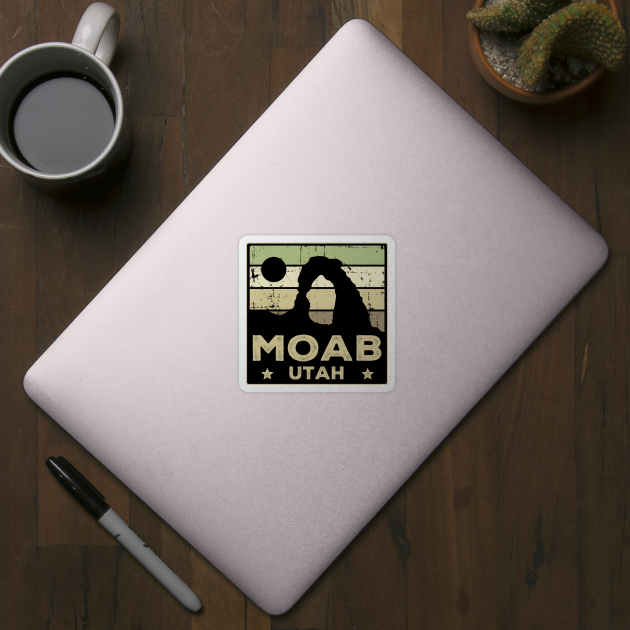 Moab Utah Retro by Zen Cosmos Official